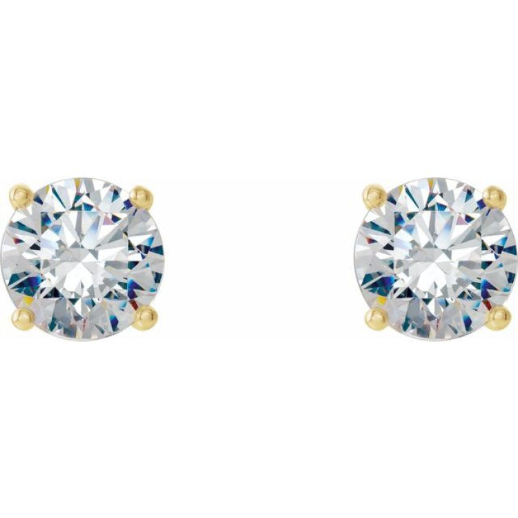 14K Yellow Gold 1 1/2 CTW Natural Diamond Cocktail-Style Earrings