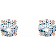 14K Rose Gold 1 1/2 CTW Natural Diamond Cocktail-Style Earrings