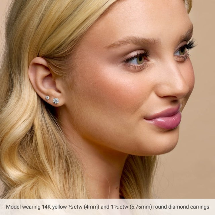 14K White Gold 1/2 CTW Natural Diamond Cocktail-Style Earrings
