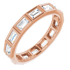 14K Rose 1 1/6 CTW Natural Diamond Eternity Band Size 5