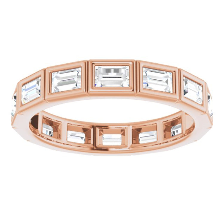 14K Rose 1 1/6 CTW Natural Diamond Eternity Band Size 5