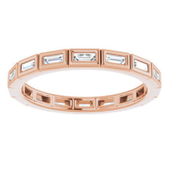 14K Rose 1/3 CTW Natural Diamond Eternity Band Size 5