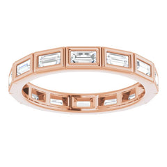 14K Rose 1/2 CTW Natural Diamond Eternity Band Size 5