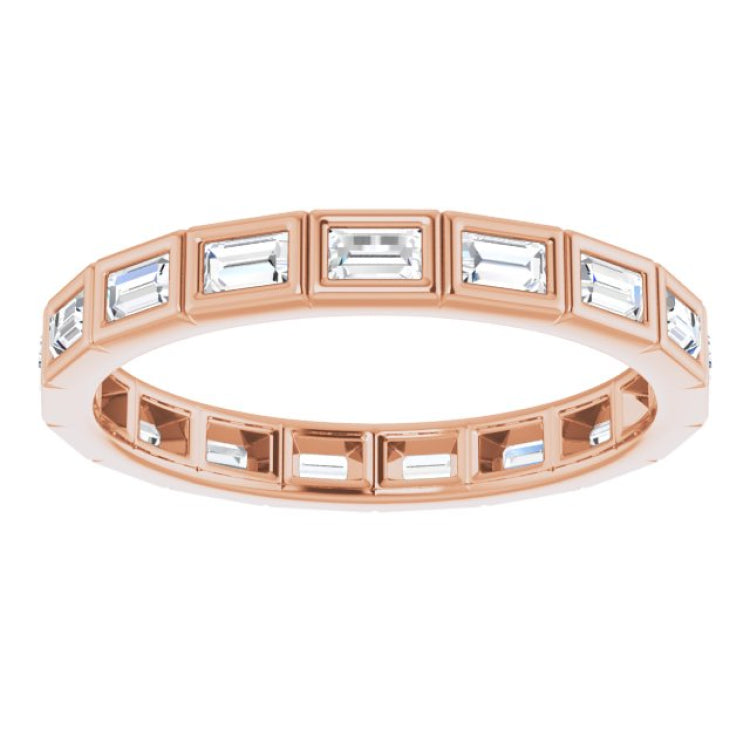 14K Rose 1/3 CTW Natural Diamond Eternity Band Size 6