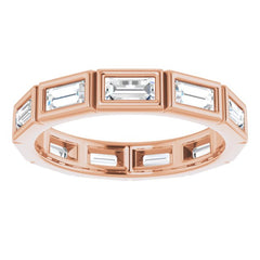 14K Rose 1 CTW Natural Diamond Eternity Band Size 6
