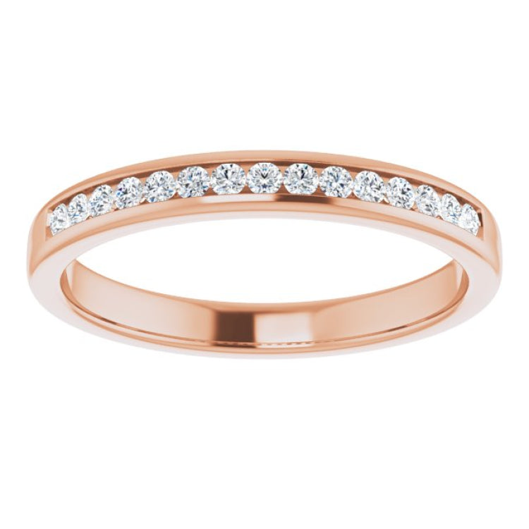 14K Rose 1/3 CTW Natural Diamond Band
