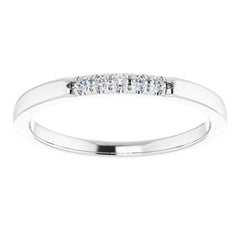 14K White .07 CTW Natural Diamond French-Set Anniversary Band