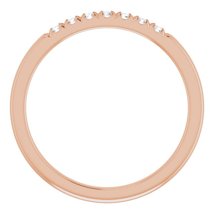 14K Rose 1/6 CTW Natural Diamond French-Set Anniversary Band