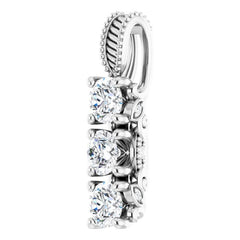 Platinum 5/8 CTW Natural Diamond Pendant