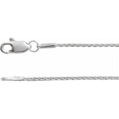 Sterling Silver 1 mm Wheat 16" Chain