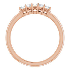 14K Rose 1/4 CTW Natural Diamond Anniversary Band