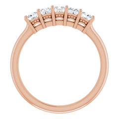 14K Rose 5/8 CTW Natural Diamond Anniversary Band