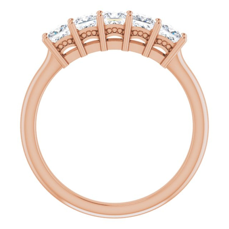 14K Rose 3/4 CTW Natural Diamond Anniversary Band