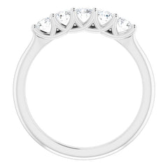 Platinum 1/2 CTW Natural Diamond Anniversary Band