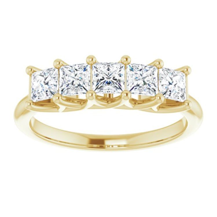 14K Yellow 1 CTW Natural Diamond Anniversary Band