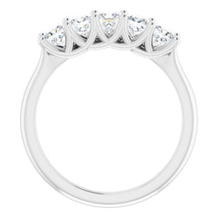 Platinum 1 CTW Natural Diamond Anniversary Band