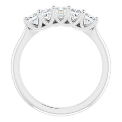 Platinum 3/4 CTW Natural Diamond Anniversary Band