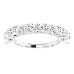 14K White 2 CTW Natural Diamond Anniversary Band