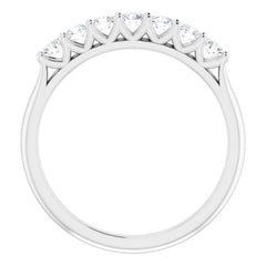14K White 3/8 CTW Natural Diamond Anniversary Band