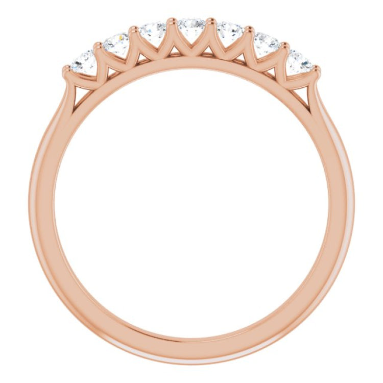 14K Rose 1/3 CTW Natural Diamond Anniversary Band
