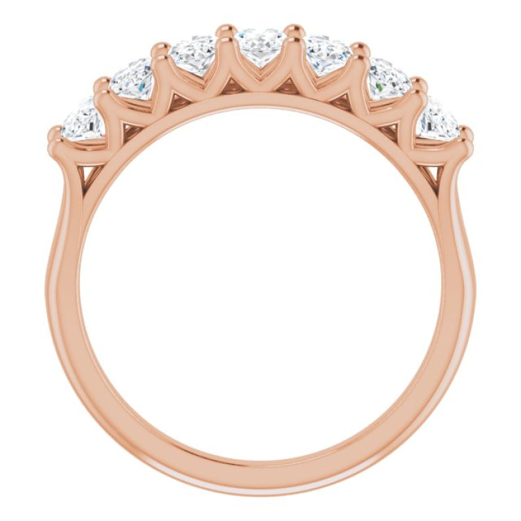 14K Rose 1 3/4 CTW Natural Diamond Anniversary Band