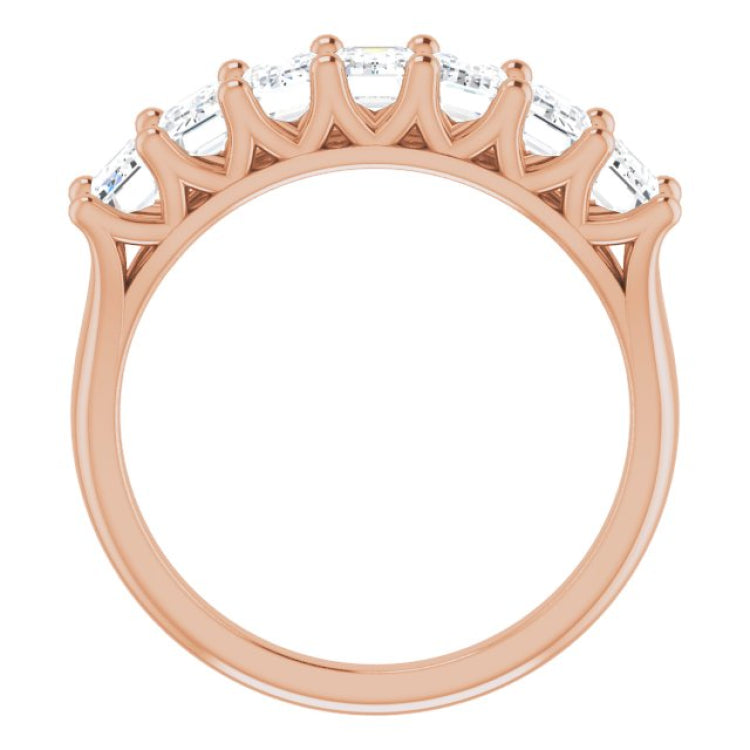 14K Rose 2 1/2 CTW Natural Diamond Anniversary Band