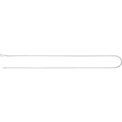 Rhodium-Plated Sterling Silver 1.3 mm Diamond-Cut Box 18" Chain