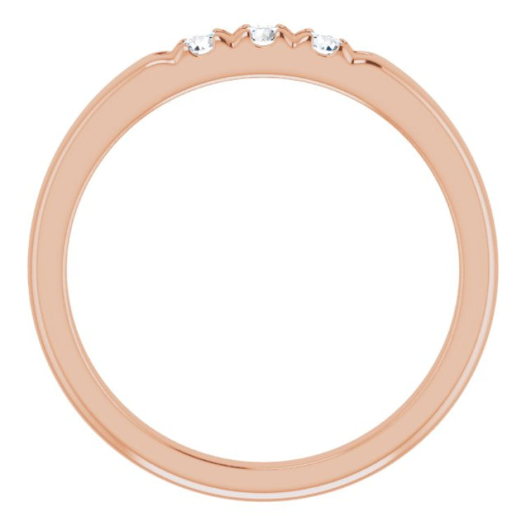 14K Rose 1/5 CTW Natural Diamond Anniversary Band