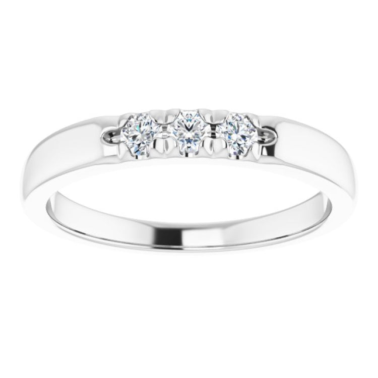 Platinum 1/5 CTW Natural Diamond Anniversary Band