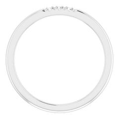 14K White .05 CTW Natural Diamond Anniversary Band