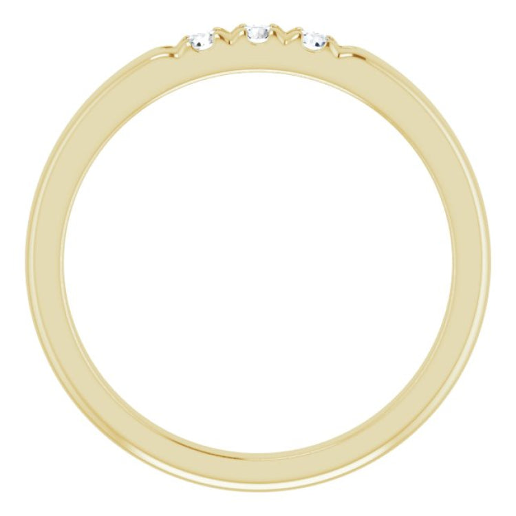 14K Yellow 1/6 CTW Natural Diamond Anniversary Band