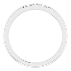 Platinum 1/6 CTW Natural Diamond Anniversary Band