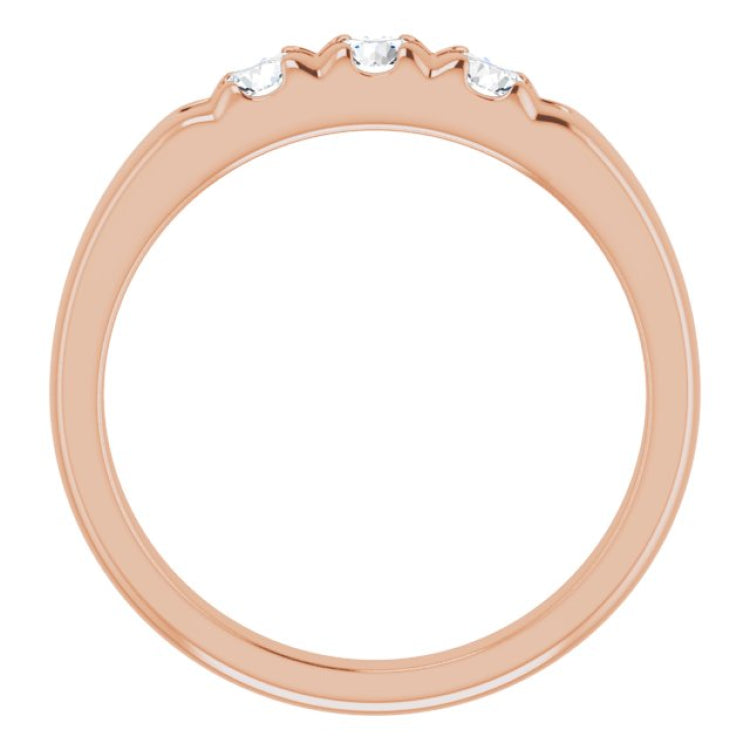 14K Rose 1/2 CTW Natural Diamond Anniversary Band