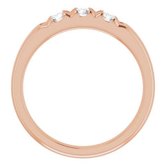 14K Rose 1/2 CTW Natural Diamond Anniversary Band