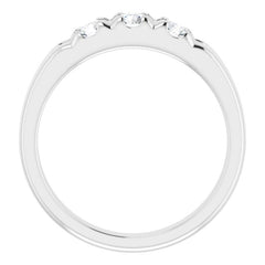 14K White 5/8 CTW Natural Diamond Anniversary Band