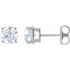 Platinum 6 mm Stuller Lab-Grown Moissanite Earrings