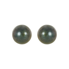 14K Yellow 4 mm Cultured Black Akoya Pearl Earrings