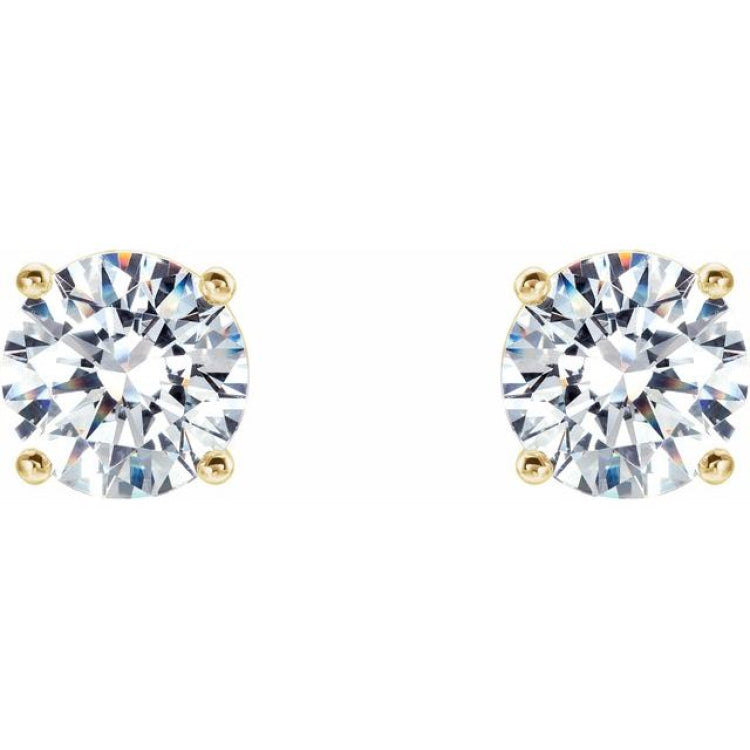 14K Yellow Gold 3/4 CTW Natural Diamond Cocktail-Style Earrings