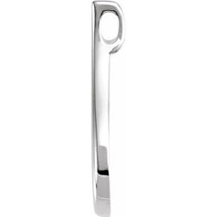 Platinum 22x12 mm Freeform Pendant
