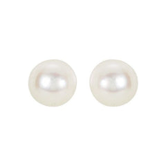 14K White 4 mm Cultured White Akoya Pearl Earrings