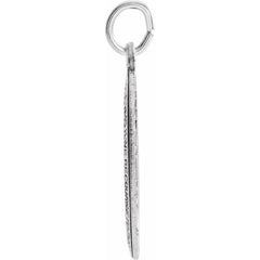 Sterling Silver 28.5x17.5 mm Oval Miraculous Medal Only