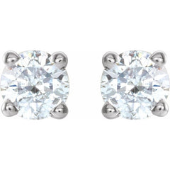 14K White Gold 1/4 CTW Natural White Diamond Earrings