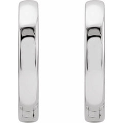 Sterling Silver Hinged 14 mm Hoop Earrings
