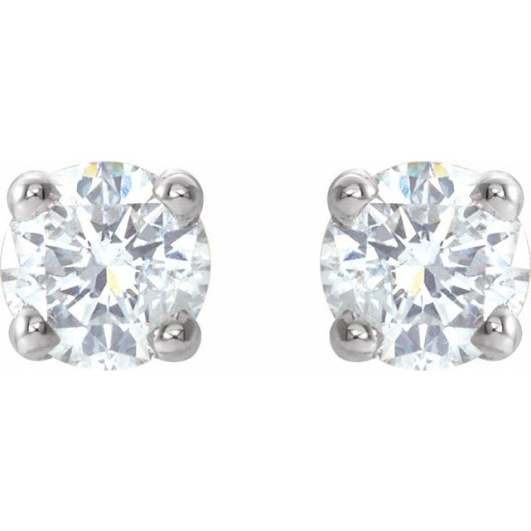 Platinum 1/5 CTW Natural Diamond Earrings