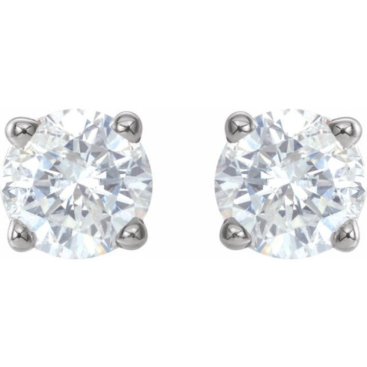 Platinum 3/4 CTW Natural Diamond Earrings