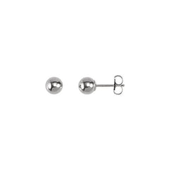 14K White 5 mm Ball Earrings