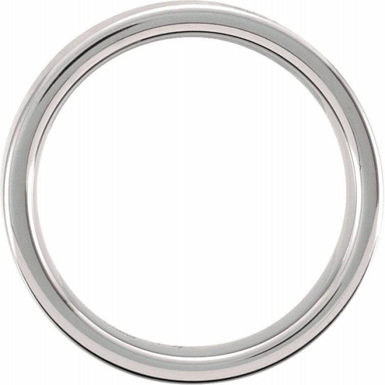 Tungsten 6 mm Comfort-Fit Flat Band Size 9.5