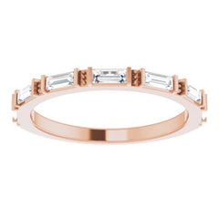 14K Rose 3/8 CTW Natural Diamond Anniversary Band