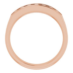14K Rose 1/2 CTW Natural Diamond Band