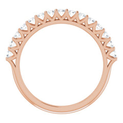 14K Rose 1/2 CTW Lab-Grown Diamond Anniversary Band